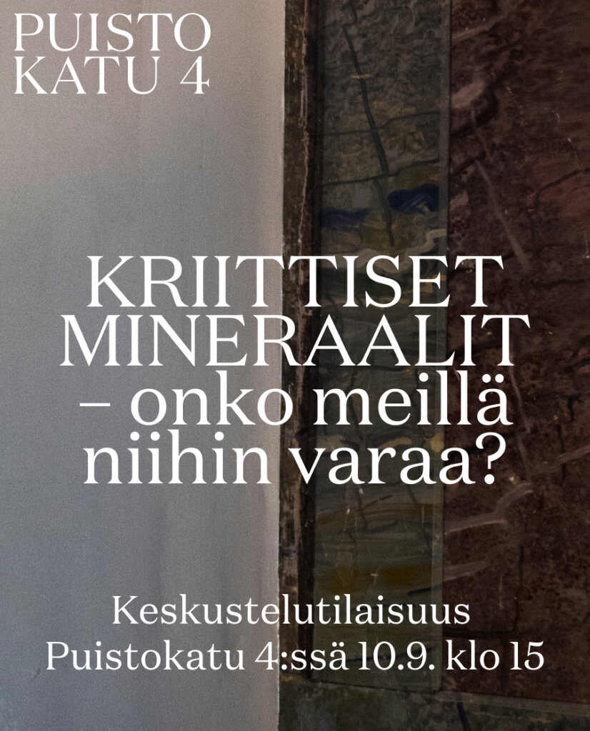 Kriittiset mineraalit – onko meillä niihin varaa?